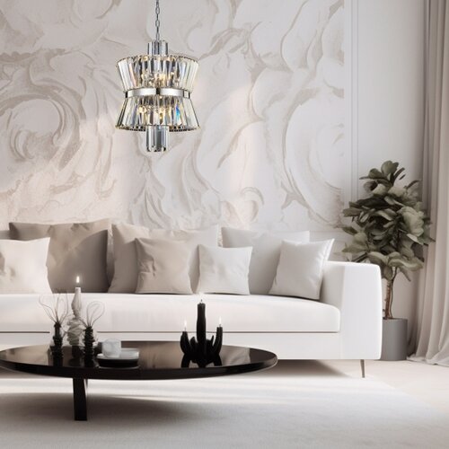  Luster na lancu AURELIA 8xE14/40W/230V hrom Slike