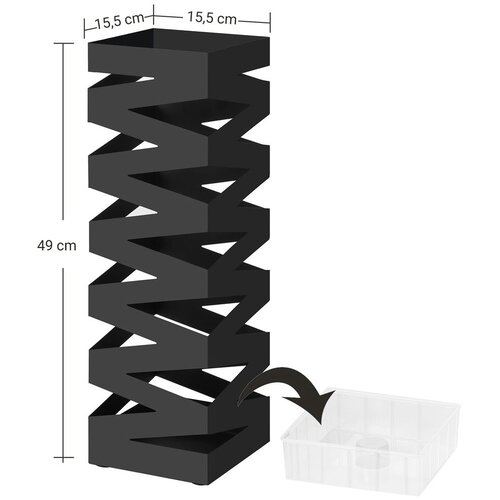  Stalak za ki&amp;scaron;obrane LUC16B, crni, metalni, 49 cm Slike