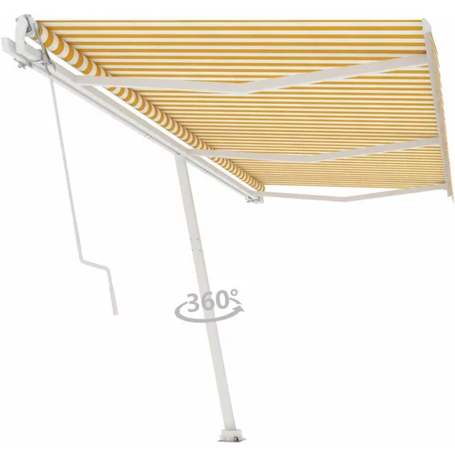  Samostojeća automatska tenda 600 x 300 cm žuto-bijela