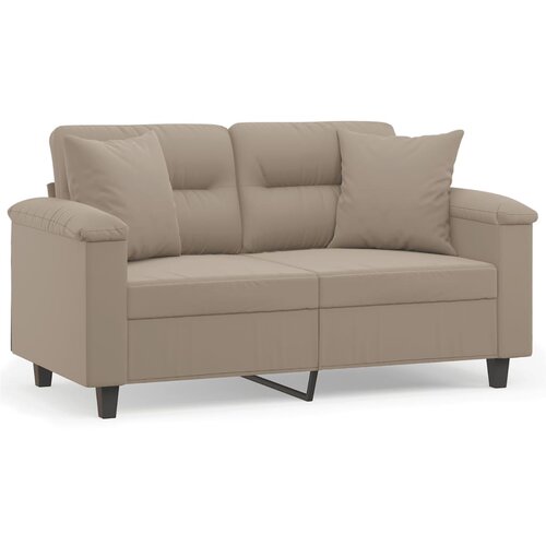 Maison Chic kavč - Sofa - Kanape dvosed z blazinami taupe 120 cm tkanina iz mikrovlaken, (21727638) Cene