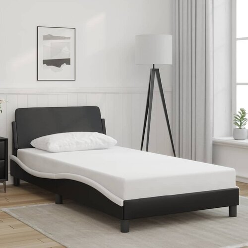  Okvir za krevet Dover crno-bijeli 100 x 190 cm umjetna koža Cijene