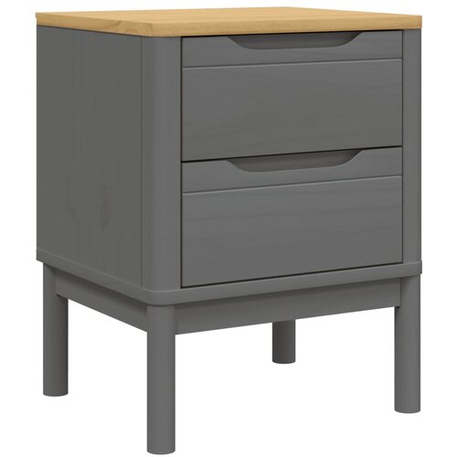 Maison Chic Nočna omarica - Nočna miza FLORO siva 45x39x57 cm trdna borovina, (21687705) Slike