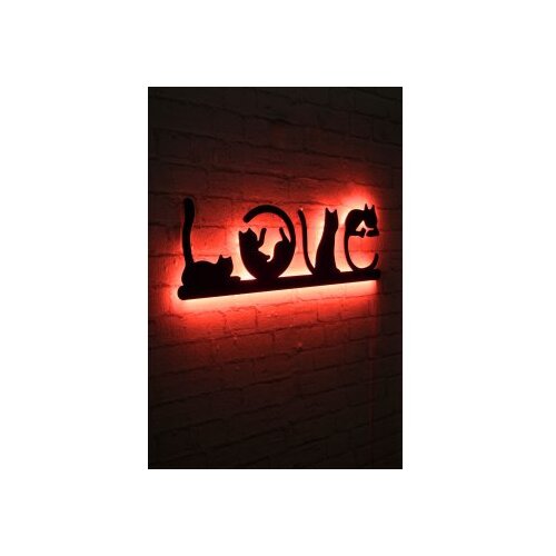 WALLXPERT zidna LED dekoracija Cat Love Red Cene