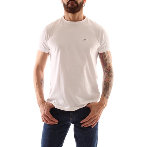 Calvin Klein Jeans Majice s kratkimi rokavi K10K112724 Bela Cene