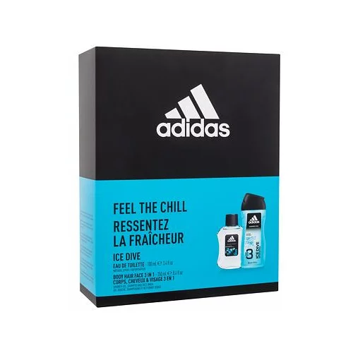 Adidas ice dive darilni set toaletna voda 100 ml + gel za prhanje 250 ml za moške