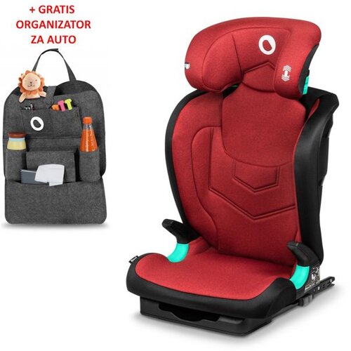 Lionelo i-Size autosjedalica Neal, ISOFIX, 100-150cm, crvena + ORGANIZATOR Cijene