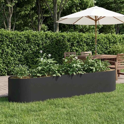  Povi&scaron;eni vrtni krevet Crna 220 x 40 x 40 cm Čelik Cijene