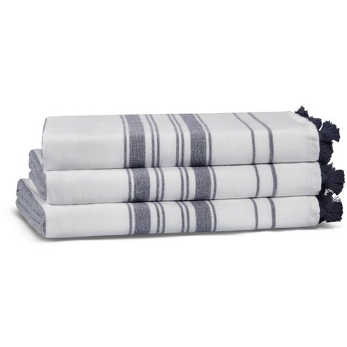  One Side Striped - Dark Blue WhiteDark Blue Hand Towel Slike