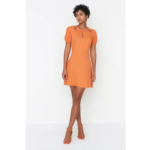 Trendyol Orange Collar Detailed Dress