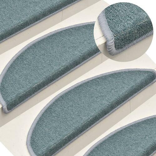  Prostirke za stepenice 15 kom 56x17x3 cm morsko plave poluokrugle Cene