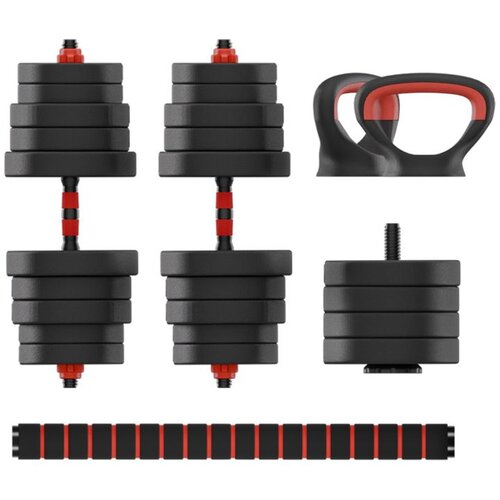Ksix BMANC01N50 SET Tegova 50KG, DISKOVI, BUČICE, &Scaron;IPKA, KETLBEL, CRNI Cene