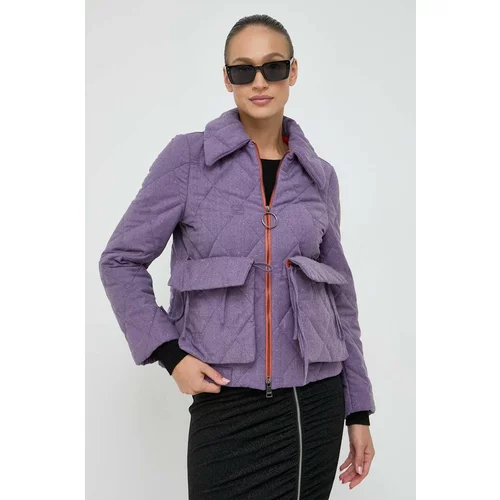 Beatrice B Volnena jakna vijolična barva