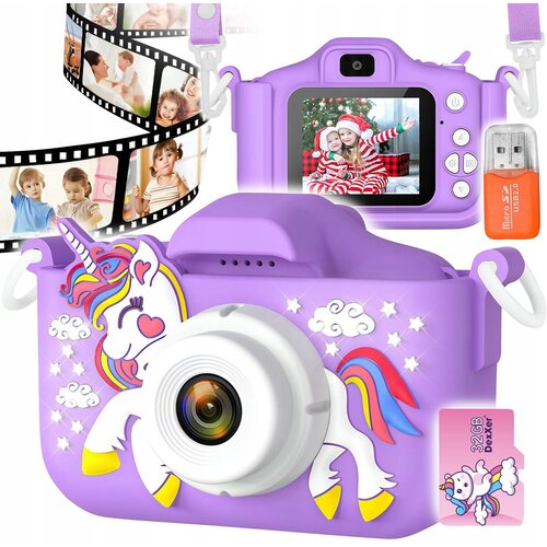  Dječji LCD 40MPIX digitalni fotoaparat Signorog USB ljubičasta + 32 GB SD kartica Cijene