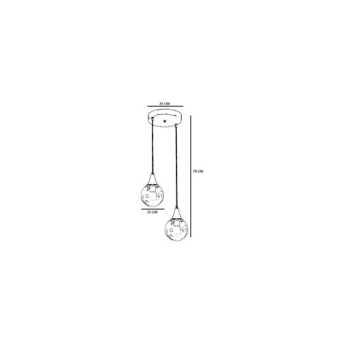 Opviq Luster Afra, 70cm, E27, 40W Slike