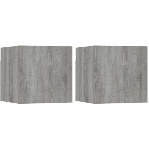 vidaXL Stenska TV omarica 2 kosa siva sonoma 30,5x30x30 cm, (20732472) Cene