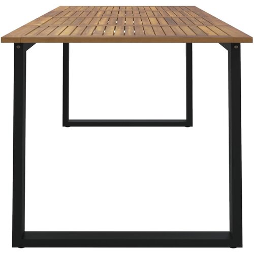  Vrtni stol s U-nogama 180 x 90 x 75 cm od masivnog drva bagrema Slike