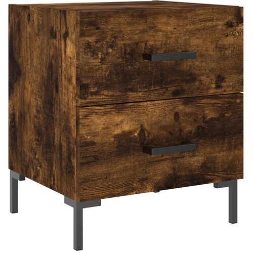 Maison Chic Nočna omarica - Nočna miza dimljeni hrast 40x35x47,5 cm inženirski les, (21690383) Cene