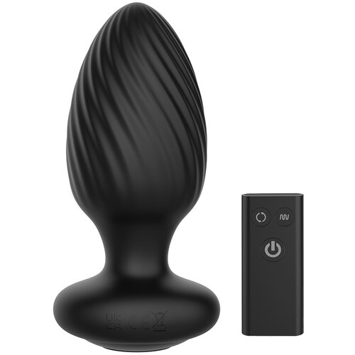 Nexus Tornado Rotating Remote Control Anal Plug Extra Large Black Cene