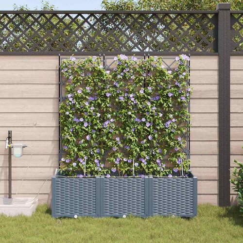  Vrtna saksija 3 pcs Svijetlo siva 120 x 40 x 142 cm Plastika Cene