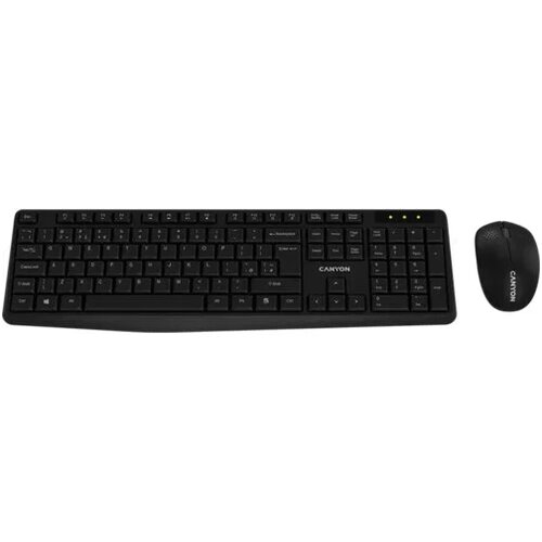 Canyon SET-W01 EN/AD Keyboard+Mouse Wireless Black Cene