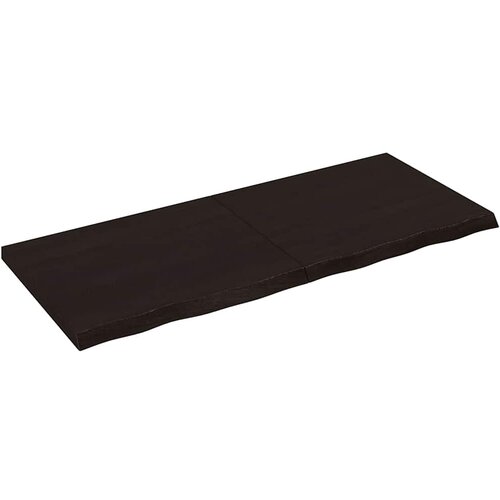  Zidna polica tamnosmeđa 120x50x(2-4) cm od obrađene hrastovine Cijene