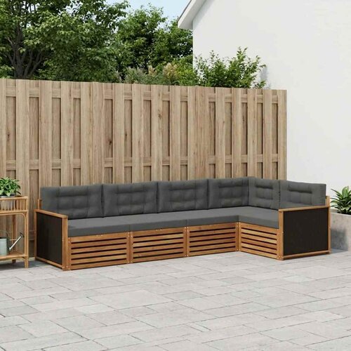  Set vanjskih sofa 5 pcs Prirodna i antracit 323 x 164,5 x 73 cm Cene