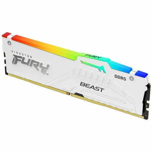 Kingston DDR5 32GB 6000MHz CL36 dimm fury beast white rgb expo (KF560C36BWEA-32) Slike