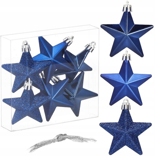 Springos BOŽIČNE KROGE ZVEZDE BOŽIČNO JELKO OKRASKI OBESKI SET 6x INDUSTRICTIBLE, (21637937) Slike
