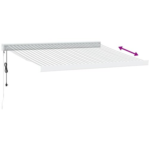 Tenda na uvlačenje antracit-bijela 3,5x2,5 m tkanina i aluminij Slike