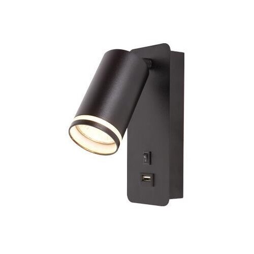  Zidno spot svetlo sa USB punjačem 1xGU10/35W/230V crno Slike