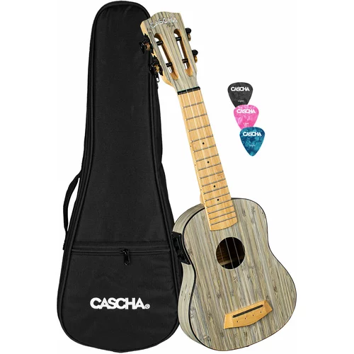 Cascha HH 2315E Bamboo Soprano ukulele Graphite