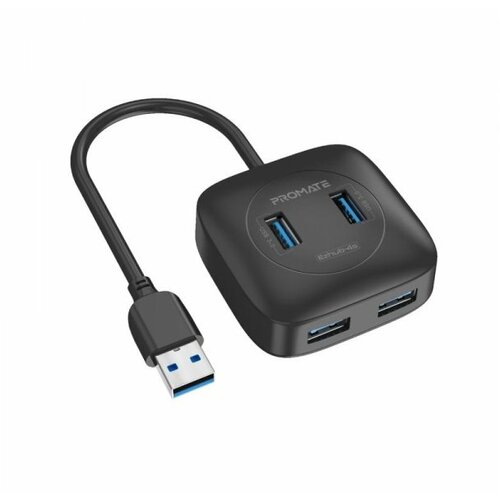 Promate EZHUB-4S USB 3.0 Type-C Hub crni Slike