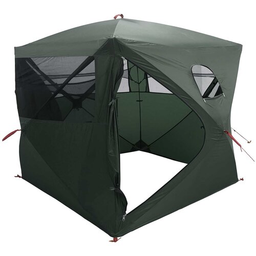 vidaXL Lovni šator s krovom Maslinasto zelena 143 x 143 x 165 cm - Vojska zelena Cene