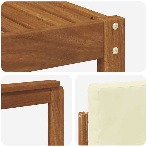  Set vanjskih sofa 8 kom. Prirodna i krem Slike