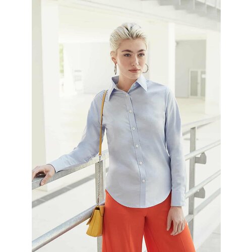 Fruit Of The Loom Blue lady-fit classic shirt Oxford Slike