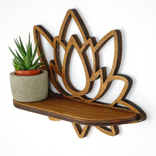 Kalune Design Polica v naravni barvi 33 cm Lotus &amp;ndash; Slike