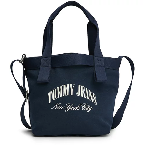 Tommy Jeans Nakupovalna torba mornarska / bela
