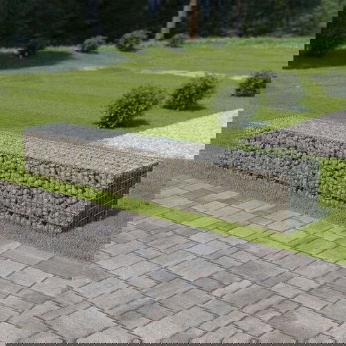 VidaXL gabionski zid s poklopcima od pocinčanog čelika 300 x 50 x 50 cm Slike