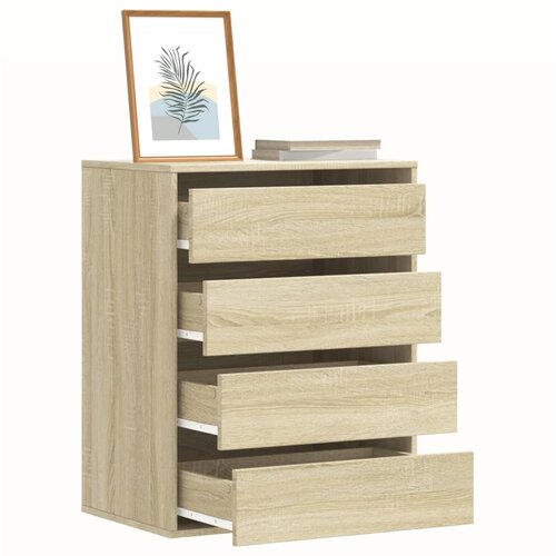 The Living Store Kotni predalnik sonoma hrast 60x41x76 cm inženirski les - Predalnik, (21661208) Cene