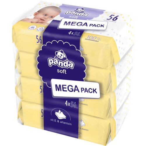 Bella Baby Happy Panda Soft vlažni čistilni robčki za otroke 4x56 kos Cene