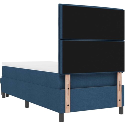  Krevet s kutijom s madracem i klupom Plavi 90x190 cm Tkanina Slike