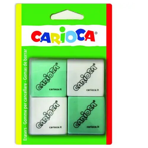 Carioca 4-delni komplet kvadratih radirk v 2 barvah - Cene