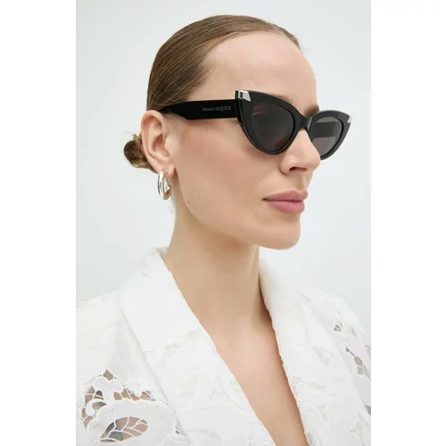 Alexander Mcqueen Sunčane naočale za žene, boja: crna, AM0442S