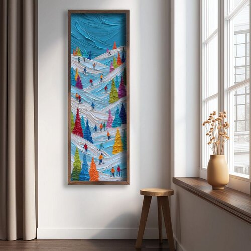 WALLXPERT LAC128-150 Multicolor Decorative Framed MDF Painting Cene
