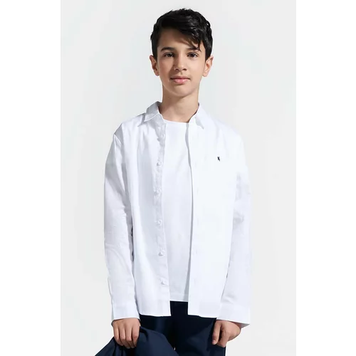 Coccodrillo Otroška bombažna srajca bela barva