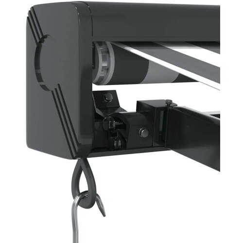 Tenda na uvlačenje antracit-bijela 4x3 m od tkanine i aluminija Slike