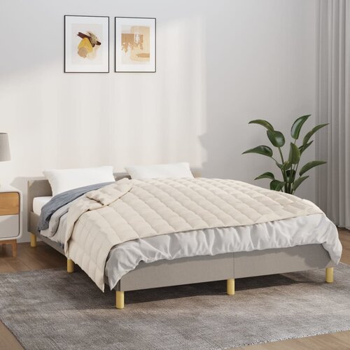 VidaXL Te&amp;scaron;ka deka svijetla krem 140x200 cm 6 kg od tkanine Slike