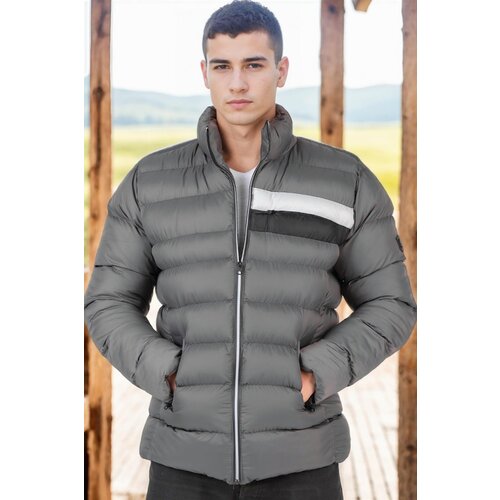 Dewberry M8650 MEN&amp;#039;S PUFFER COAT-LIGHT ANTHRACITE Slike