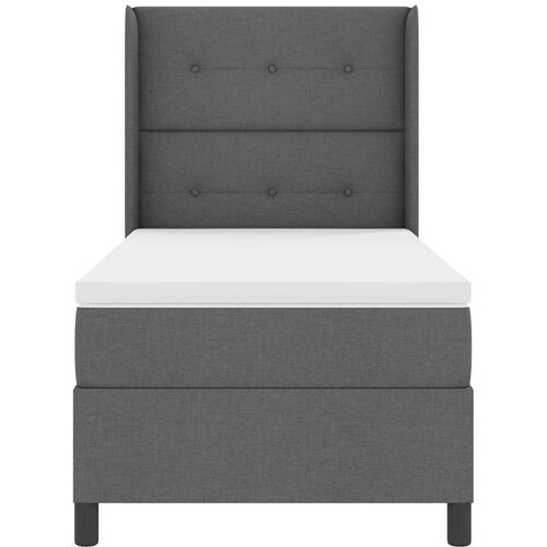  LED Box Spring Krevet Tamno siva 80 x 200 cm tkanina Slike