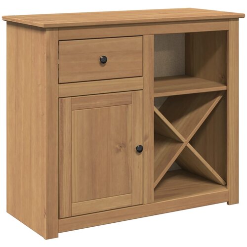 Maison Chic Komoda - Predalnik s predalom Panama 93x40x80 cm trdna borovina, (21719837) Cene